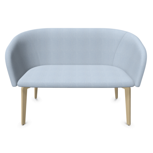 Канапе Naudu, двуместно, 4L букова основа, цвят акация, дамаска Era(1) CSE38, цвят светлосин 1