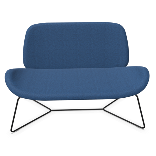 Канапе Tikka, двуместно, SFSX метална основа, черна, дамаска Blazer(4) KUZ1W, синя 1