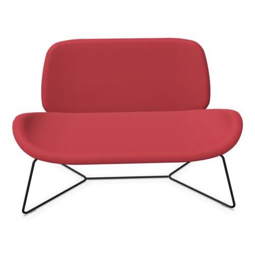 Канапе Tikka, двуместно, SFSX метална основа, черна, дамаска Era(1) CSE06, червена 1