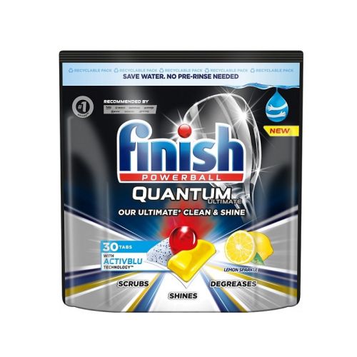 Капсули за съдомиялна Finish Qantum Uitimate lemon, гел капсули, 30 бр. 1