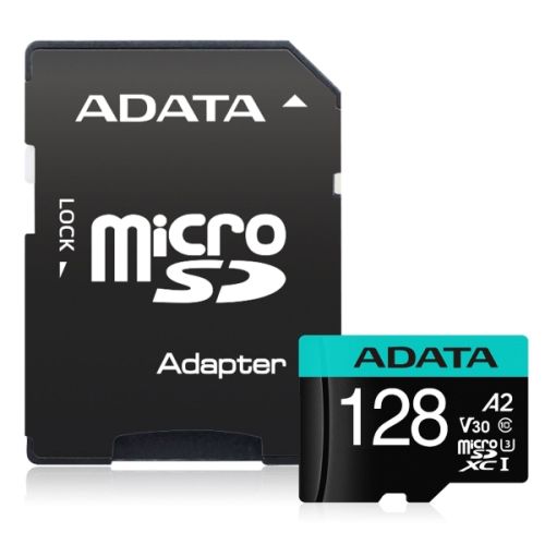 Карта памет ADATA, 128GB, microSDXC, UHS-I, U3, V30S, с включен адаптер 1