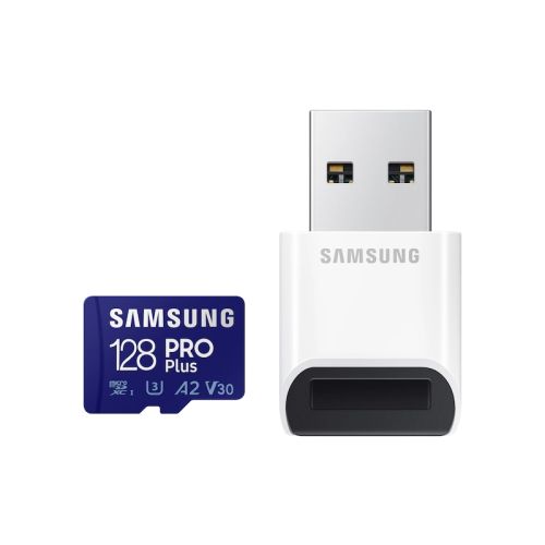 Карта памет Samsung 128GB Micro SD PRO Plus + Reader, Class10, Read 160MB/s - Write 120MB/s