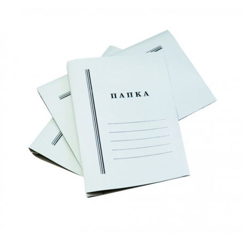 Картонена папка с метална машинка, A4, картон 300 г, бяла, 20 броя  — Joya.bg