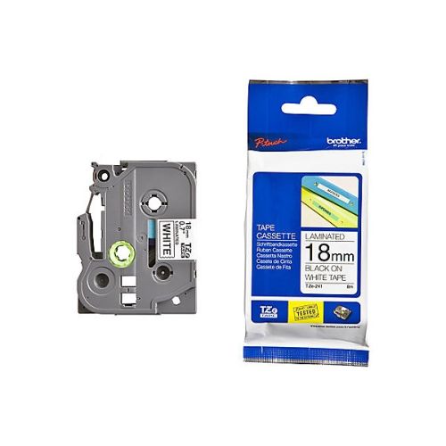 Касета с лента Brother TZe-241,18 мм, черен печат на бял фон — Joya.bg