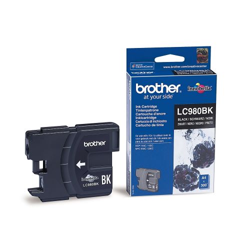 Касета с мастило Brother Black LC-980BK за DCP-145/165/195/375, MFC-250/290, 300 к.