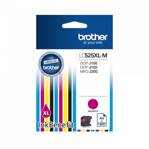 Касета с мастило Brother Cyan LC-525XL за DCP-J100/DCP-J105/MFC-J200, 1300 к. — Joya.bg