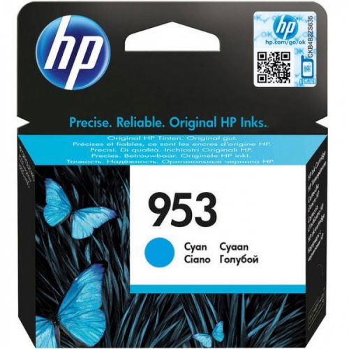 Касета с мастило HP Cyan F6U12AE за Officejet Pro 8210/8710/8715/8720/8725/8730/8740, 630 к. — Joya.bg