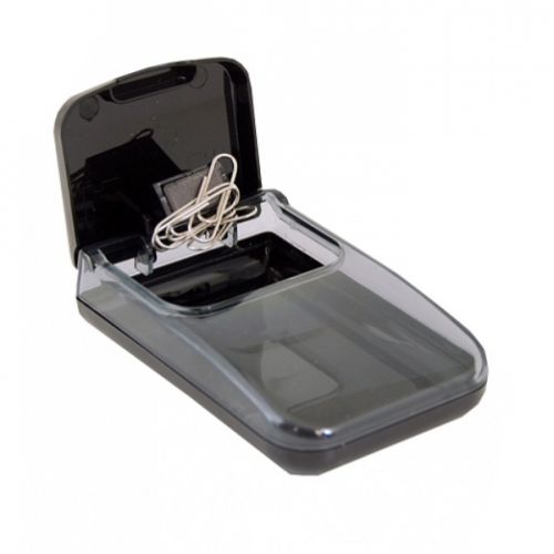 Кламеродържач Deli Essential, E988, магнитен, прозрачно тяло, черен капак — Joya.bg 1