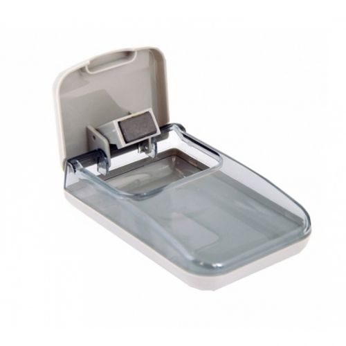 Кламеродържач Deli Essential, E988, магнитен, прозрачно тяло, сив капак — Joya.bg 1