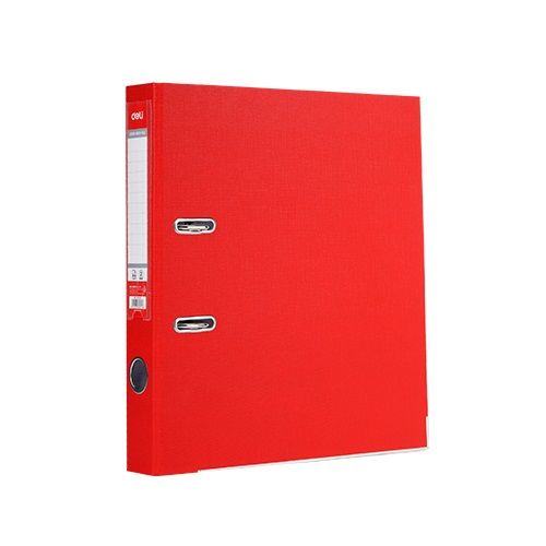 Класьор Deli, РР, A4, 50 мм, метален кант, сменяем етикет, червен — Joya.bg 1
