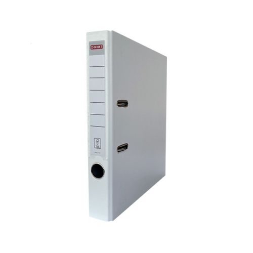 Класьор DELMET, РР, A4, 50 мм, метален кант, сменяем етикет, бял — Joya.bg 1