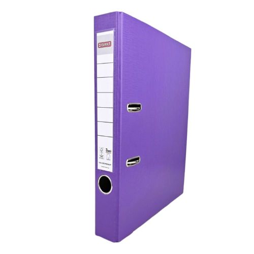 Класьор DELMET, РР, A4, 50 мм, метален кант, сменяем етикет, лилав — Joya.bg 1