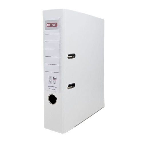Класьор DELMET, РР, A4, 75 мм, метален кант, сменяем етикет, бял — Joya.bg 1