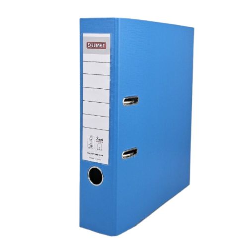 Класьор DELMET, РР, A4, 75 мм, метален кант, сменяем етикет, светлосин — Joya.bg 1