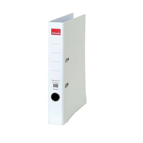 Класьор Esselte Economy, РР, A4, 50 мм, метален кант, сменяем етикет, бял — Joya.bg