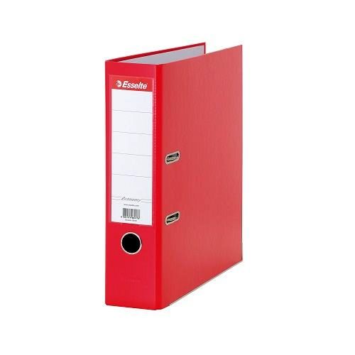 Класьор Esselte Economy, РР, A4, 75 мм, метален кант, сменяем етикет, червен — Joya.bg 1
