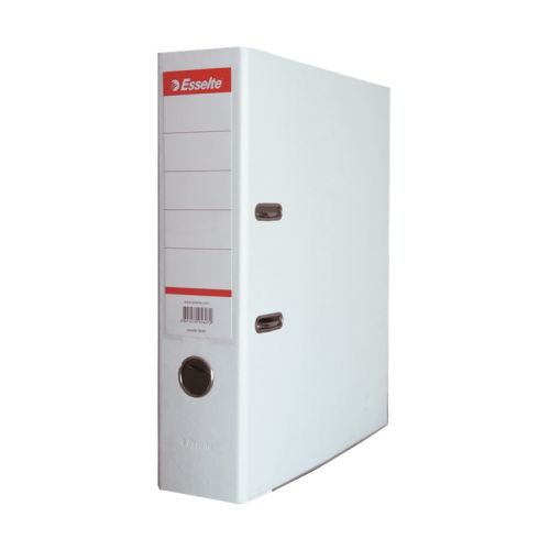 Класьор Esselte VIVIDA, РР, A4, 75 мм, метален кант, сменяем етикет, бял — Joya.bg