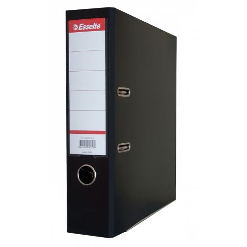 Класьор Esselte VIVIDA, РР, A4, 75 мм, метален кант, сменяем етикет, черен — Joya.bg 1