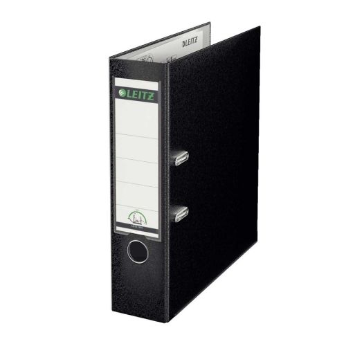 Класьор LEITZ 180°, РР, A4, 80 мм, метален кант, сменяем етикет, черен — Joya.bg 1