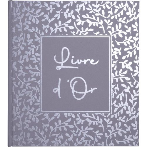 Книга за гости EXACOMPTA Autentik, 21x19 см, 140 стр., офсет 110 г/кв.м, твърда корица, Blue-Grey 1