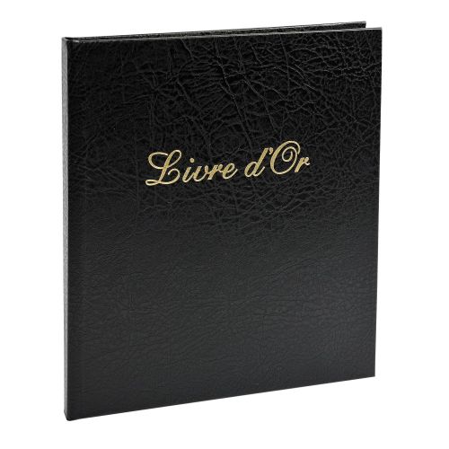 Книга за гости EXACOMPTA BALACRON, PU корица, златен кант,  140 стр., 210х190мм, черна — Joya.bg 1