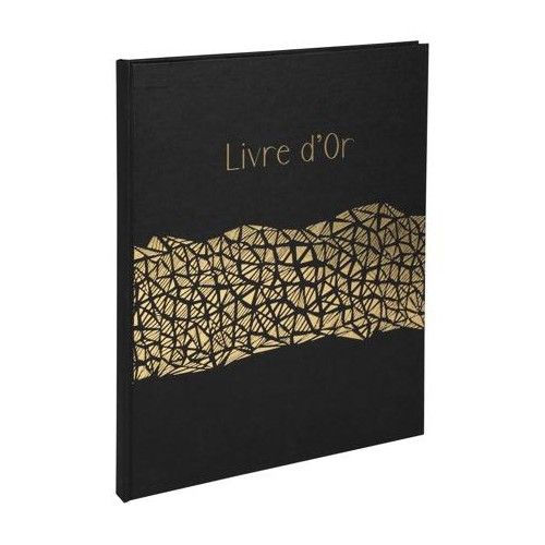 Книга за гости EXACOMPTA GOLD Aramy,27x22 см, 100 стр., офсет 110г/кв.м, златен кант, черна — Joya.bg 1