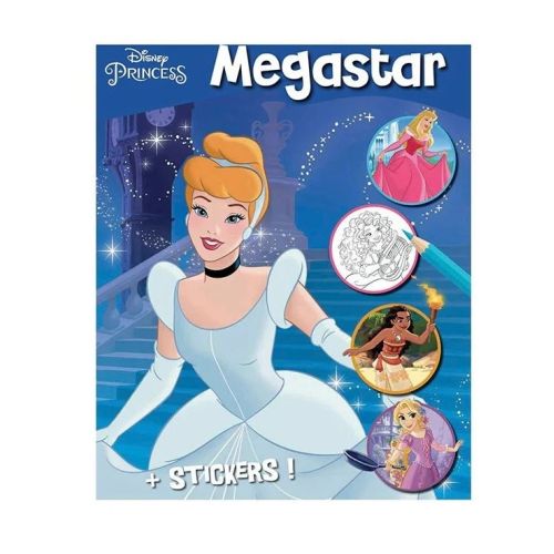 Книжка за оцветяване MEGASTAR Disney Princess, + стикери, A4, 128 стр. — Joya.bg 1
