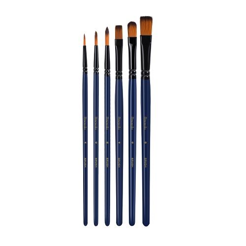 Комплект четки за рисуване Deli Finenolo EC277, обли №4, 6, 8, плоски №4, 6, 8 — Joya.bg 1