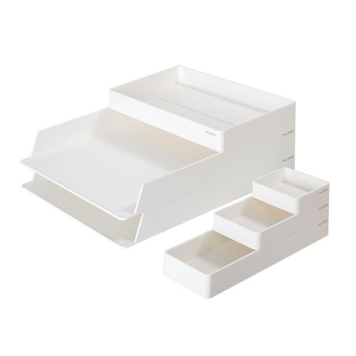 Комплект хоризонтални поставки Deli NuSign, ENS001, различни размери, ABS, 6 бр., бели — Joya.bg 1