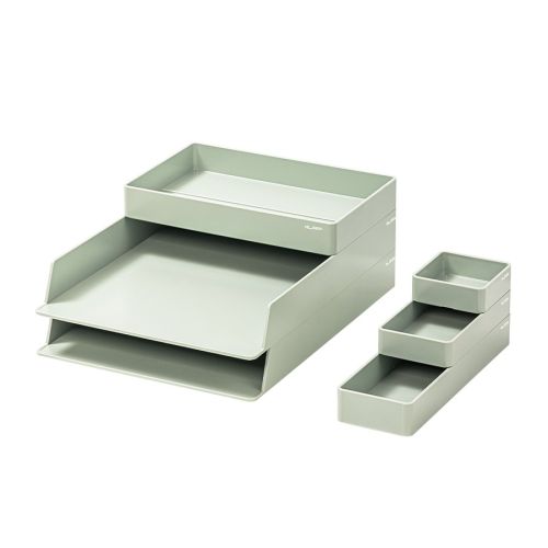 Комплект хоризонтални поставки Deli NuSign, ENS001, различни размери, ABS, 6 бр., зелени — Joya.bg 1