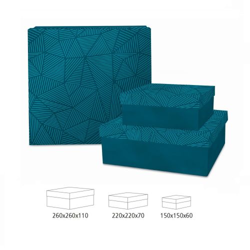 Комплект кутии за подаръци LASTVA Jolly, три броя, 1.5 мм дебелина, мат ламинат — Joya.bg