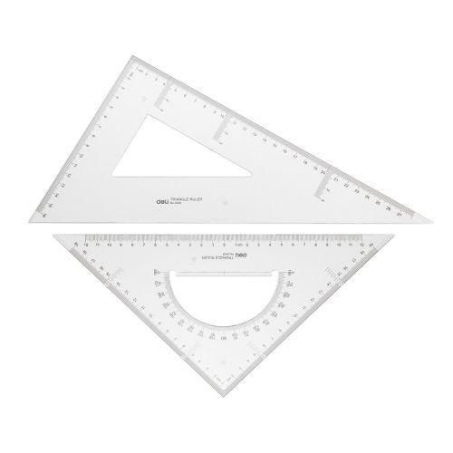 Комплект правоъгълни триъгълници Deli E6430, 19х19х24 см и 16х29 см — Joya.bg 1