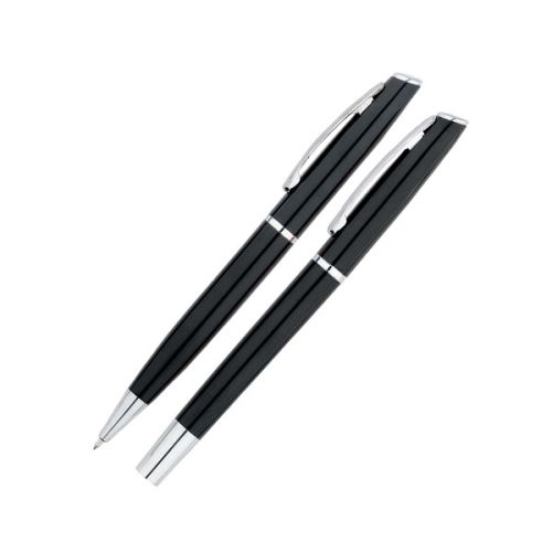 Комплект ролер и автоматична химикалка Lastva Pinta Black&amp;Silver, метални, в кутия — Joya.bg 1