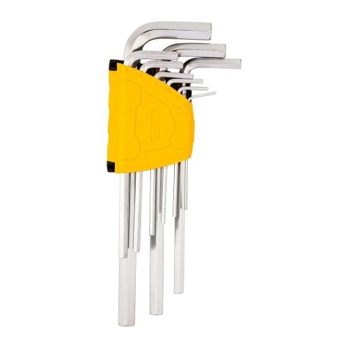 Комплект шестограми Deli TOOLS EDL3590, 9 бр., дълъг плосък край, 1.5-10 мм, C-RV — Joya.bg 1