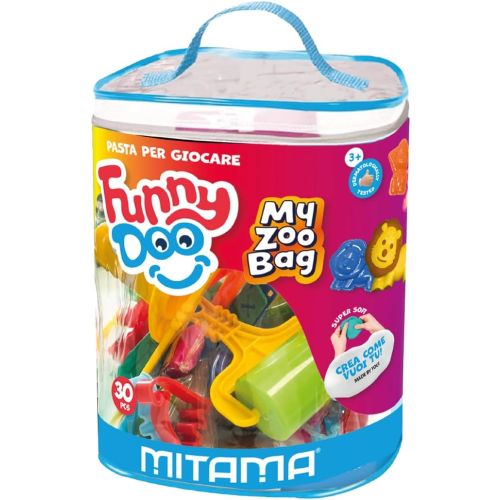Комплект за моделиране MITAMA Funny Doo My Zoo Bag, 14 цвята моделин, с аксесоари, 30 части 1
