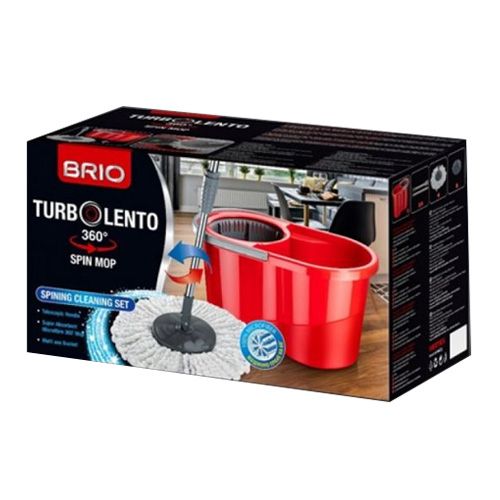 Комплект за почистване на под Zambak 188 Turbolento 360, кофа+микрофибърен моп с дръжка — Joya.bg 1