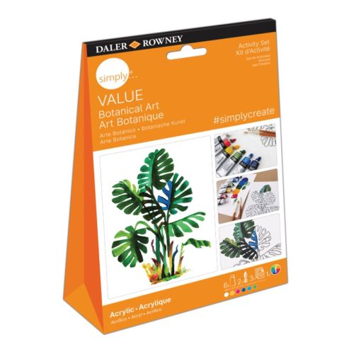 Комплект за рисуване с акрилни бои DALER-ROWNEY Activity Set Acrylic - Botanical, 12 части — Joya.bg 1