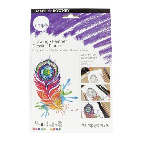 Комплект за рисуване с маркери и моливи DALER-ROWNEY Activity Set Drawing - Feather, 15 части — Joya.bg 1