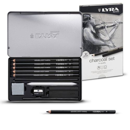 Комплект за рисуване с въглен и карбон LYRA Rembrandt Charcoal, 12 части 1