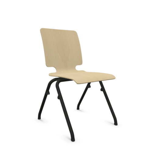 Конферентен стол Axo 10, седем слоен буков шел, черна метална база, акация — Joya.bg 1