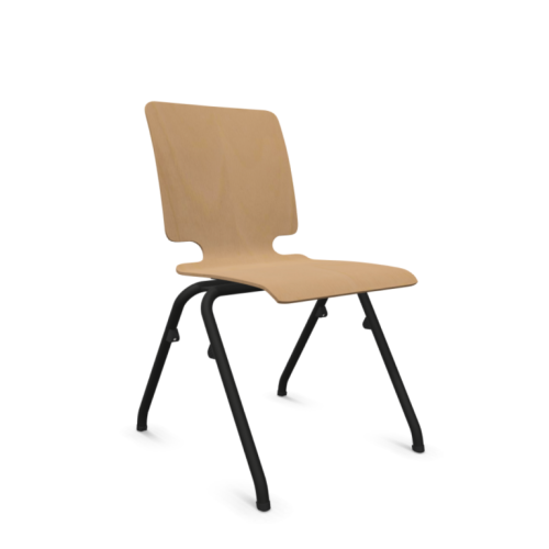 Конферентен стол Axo 10, седем слоен буков шел, черна метална база, дъб — Joya.bg 1