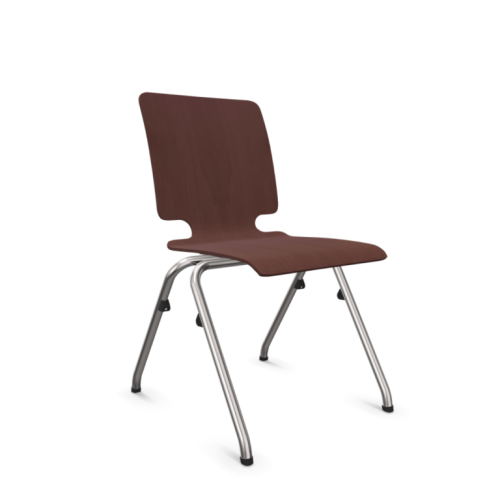 Конферентен стол Axo 10, седем слоен буков шел, метална база хром, орех Линкълн — Joya.bg 1