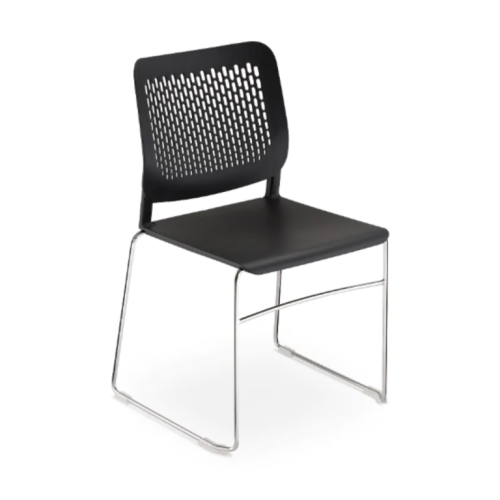 Конферентен стол Calado CFS, PP  облегалка и седалка, база хром, черен — Joya.bg 1