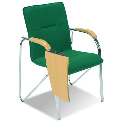 Конферентен стол с дървена маса Samba TE, дамаска, метална база хром, черен — Joya.bg 1