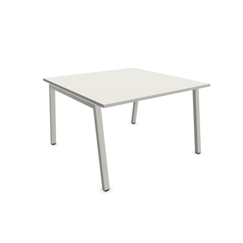 Конферентна маса CS5040, T1, А-крака, квадратен профил, 1200х1200х750 мм, ПДЧ25 мм, транспортно бяло 1