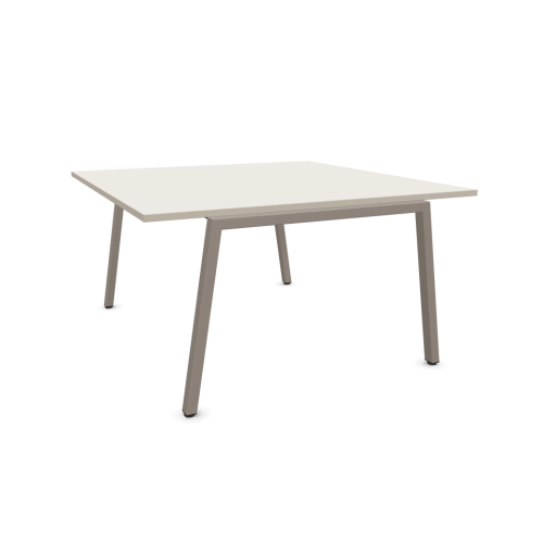 Конферентна маса CS5040, T1, А-крака с квадратен профил, 1400х1200х750 мм, ПДЧ 25 мм, бежово-сива 1