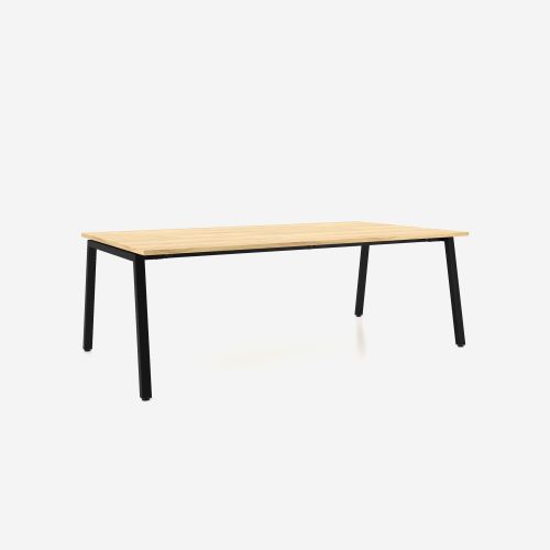 Конферентна маса CS5040, T1, А-крака с квадратен профил, 2200х1200х750 мм, ПДЧ 25 мм, хикория 1