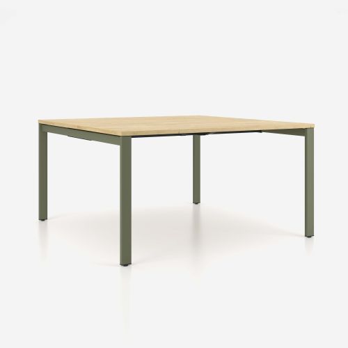 Конферентна маса SQart, T1, крака с квадратен профил, 1400х1400х740 мм, ПДЧ 25 мм, дъб Хамилтън 1