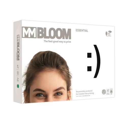 Копирна хартия Bloom Essential, А3, 80 г, бяла, CIE белота 146, PEFC, пакет 500 л. 1