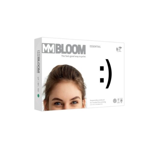 Копирна хартия Bloom Essential, А5, 80 г, бяла, CIE белота 146, PEFC, пакет 500 л. 1